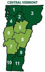 Map - Central Vermont