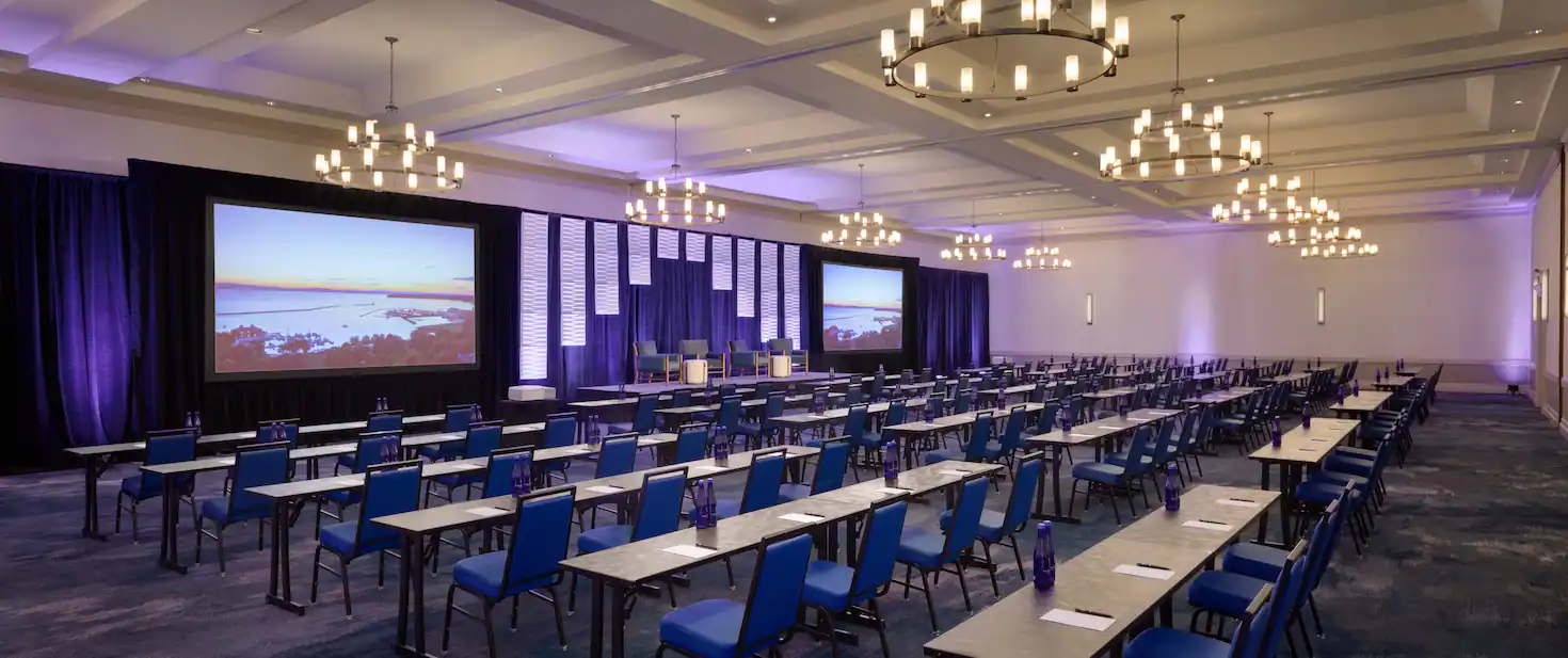 Hilton Burlington Lake Champlain - Ballroom Conference with Tables and Chairs