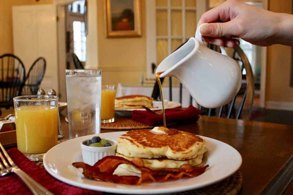 Inn at Manchester - Breakfast Pancakes with Syrup