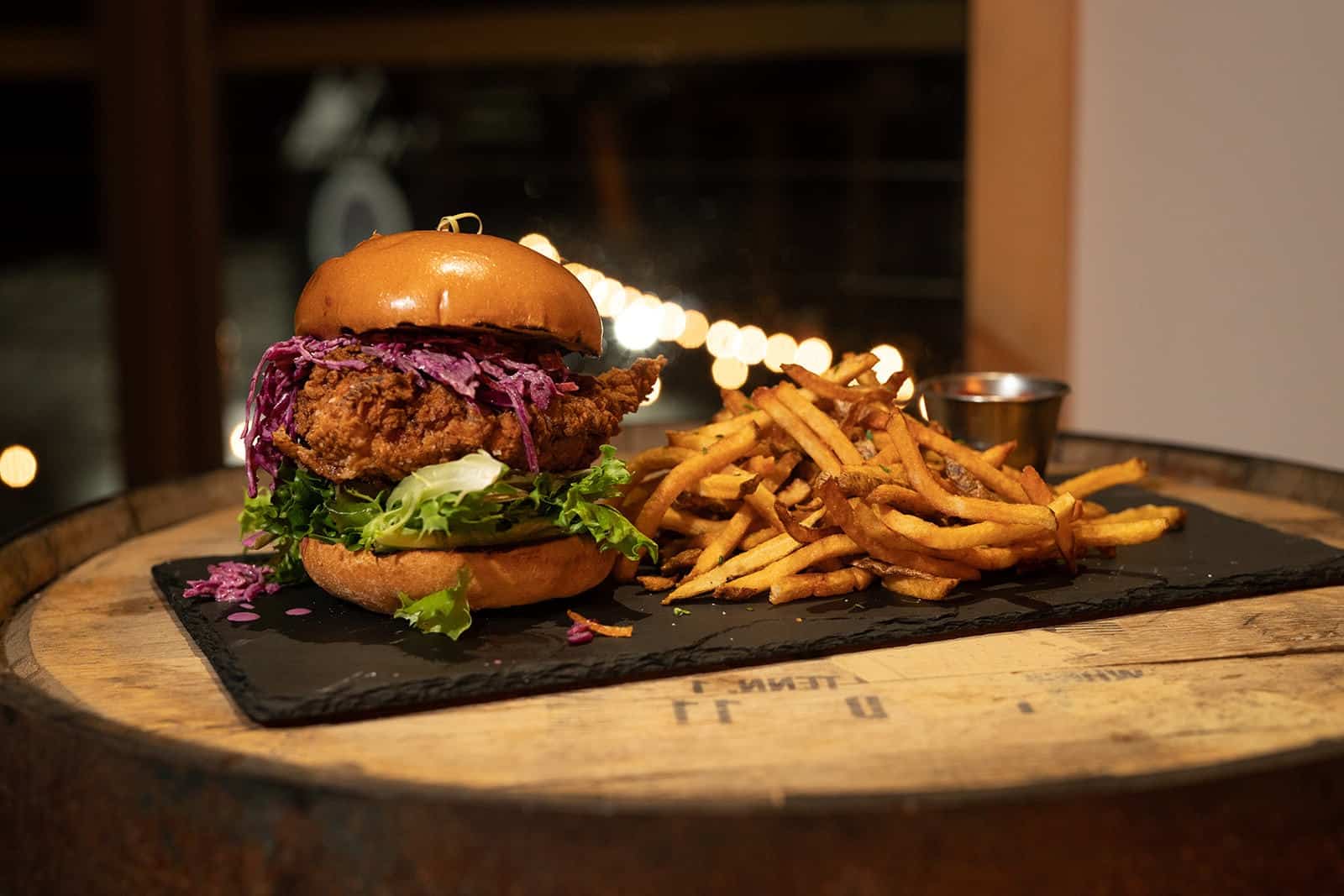 Mountain Inn at Killington - Restaurant Food - Chicken Sandwich with Fries