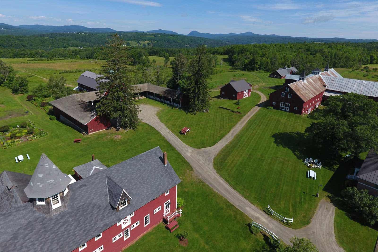 Inn at Mountain View Farm - Summer Aerial View of Property