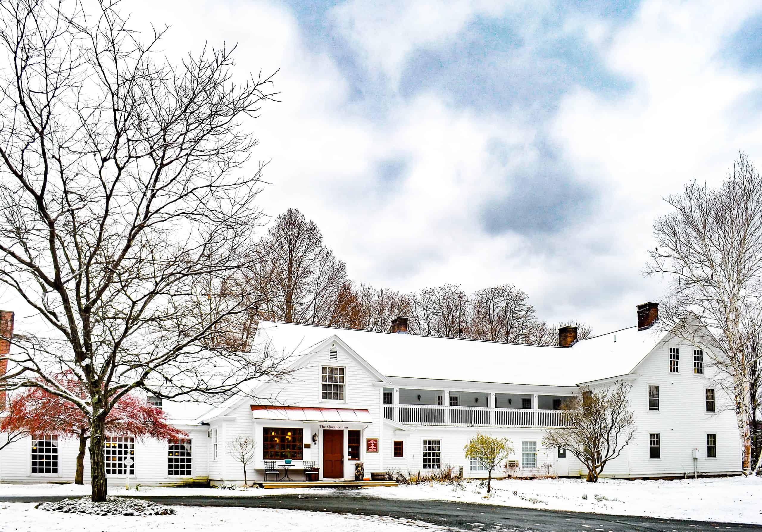 Quechee Inn at Marshland Farm - Winter Exterior Entrance