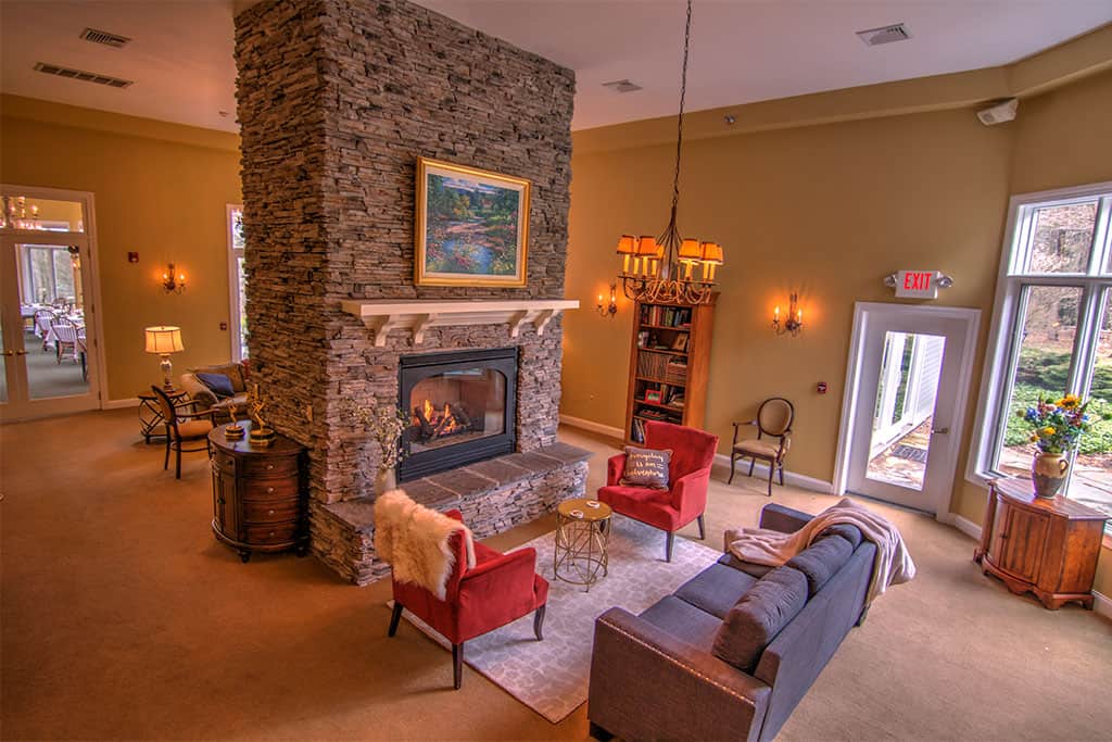 Stone Hill Inn - Common Room with Large Fireplace