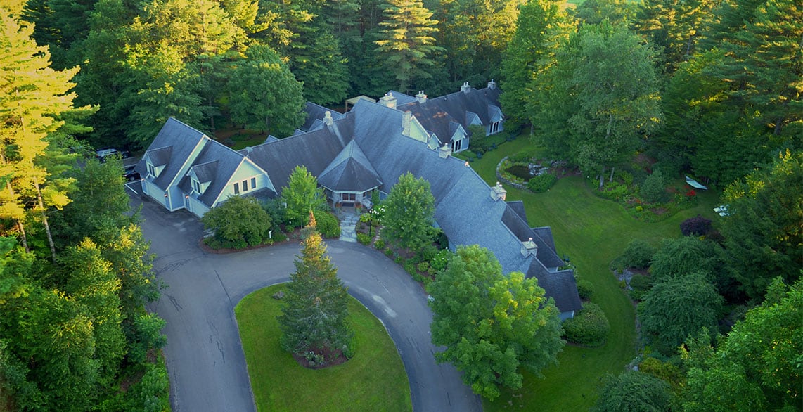 Stone Hill Inn - Summer Aerial Property View