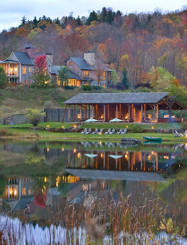 Twin Farms - Fall Property View with Lake