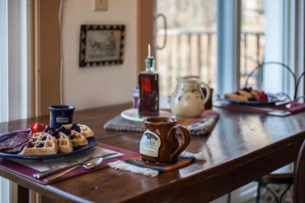 Inn at Buck Hollow - Breakfast Dining with Waffles