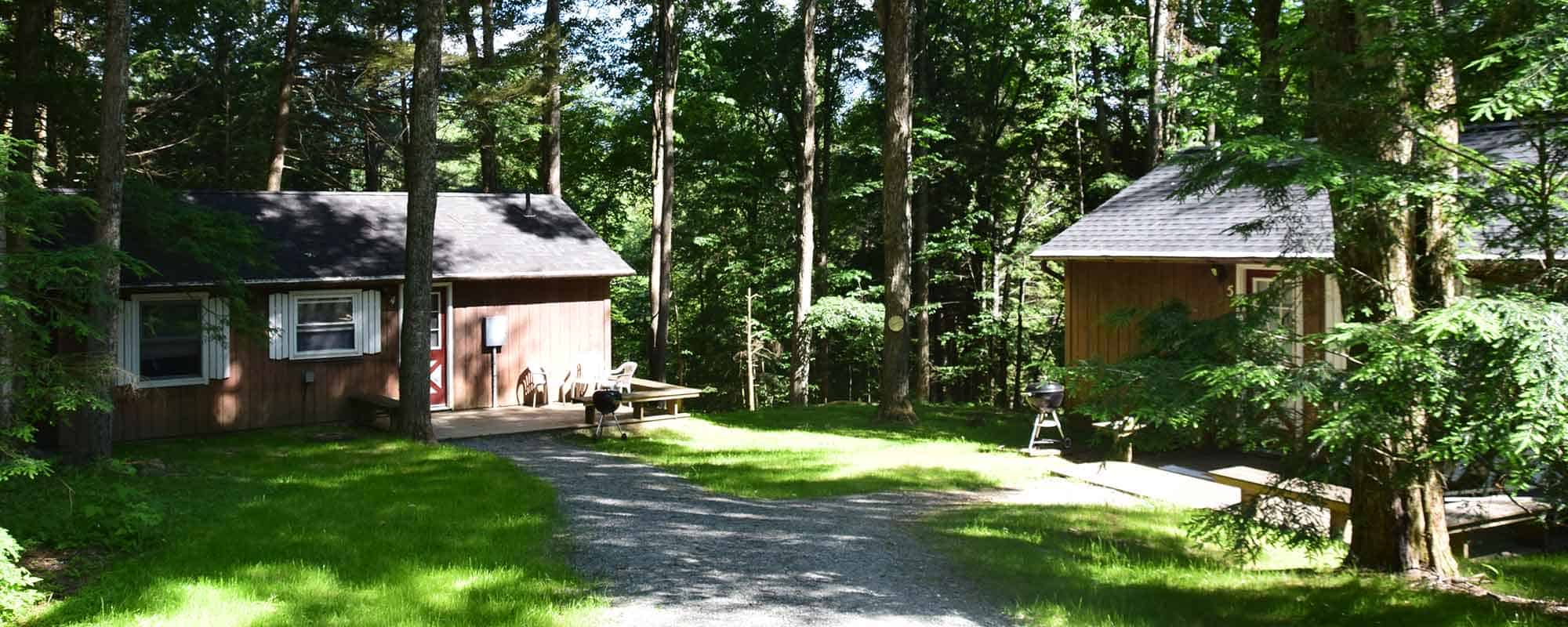 Stowe Cabins in the Woods - Summer Cabin Exterior