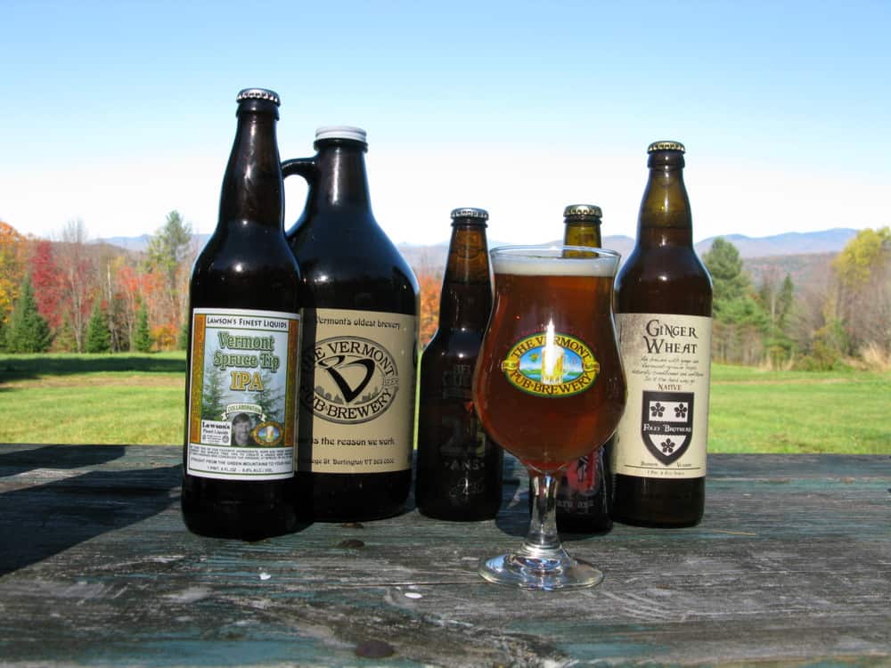 Vermont Pub & Brewery - Beer with Fall Scenery