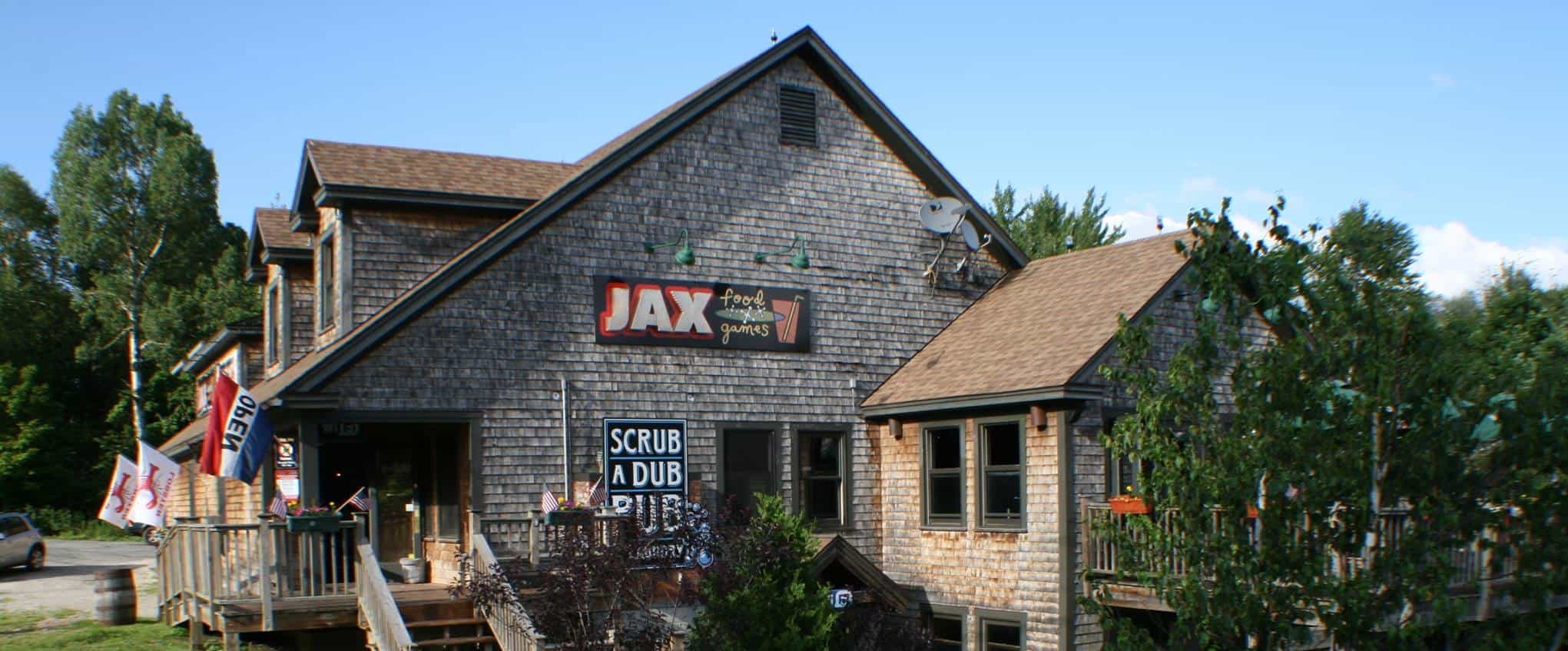 JAX Food & Games - Building Exterior with Sign