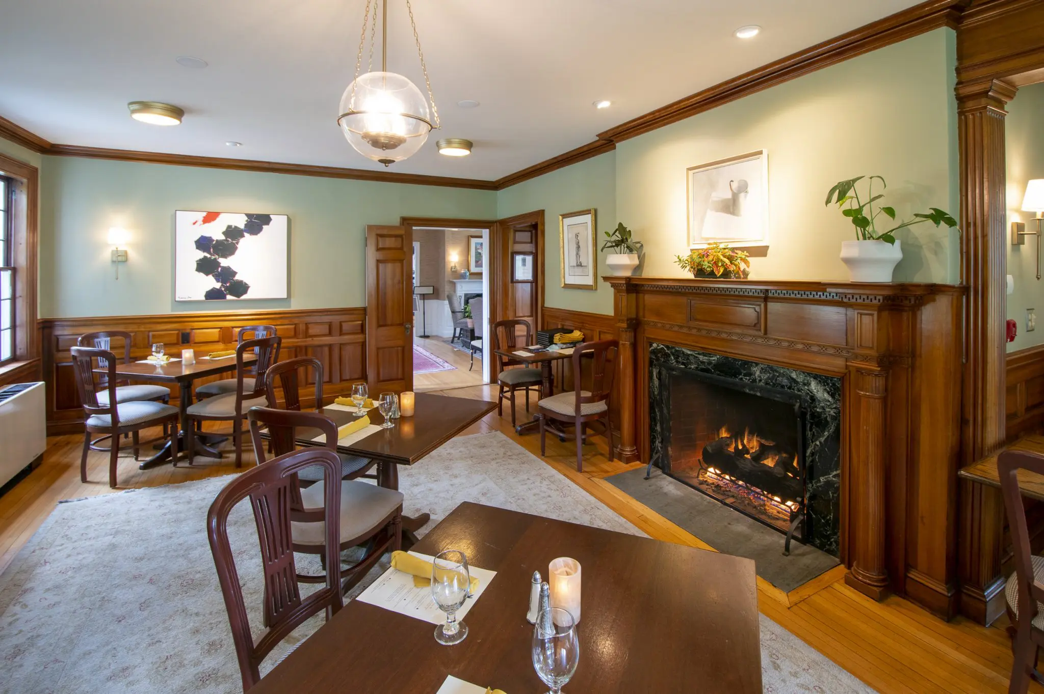 Jessica's at Swift House Inn - Dining Room with Fireplace