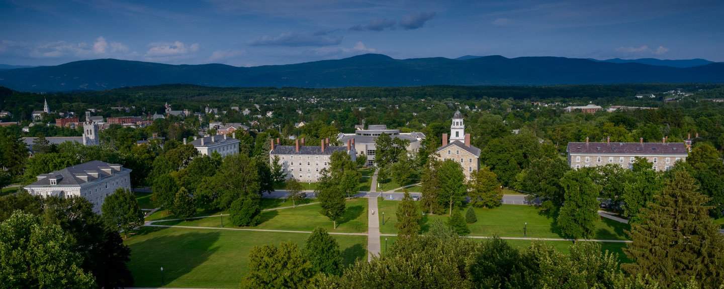 Middlebury College Arial Summer View