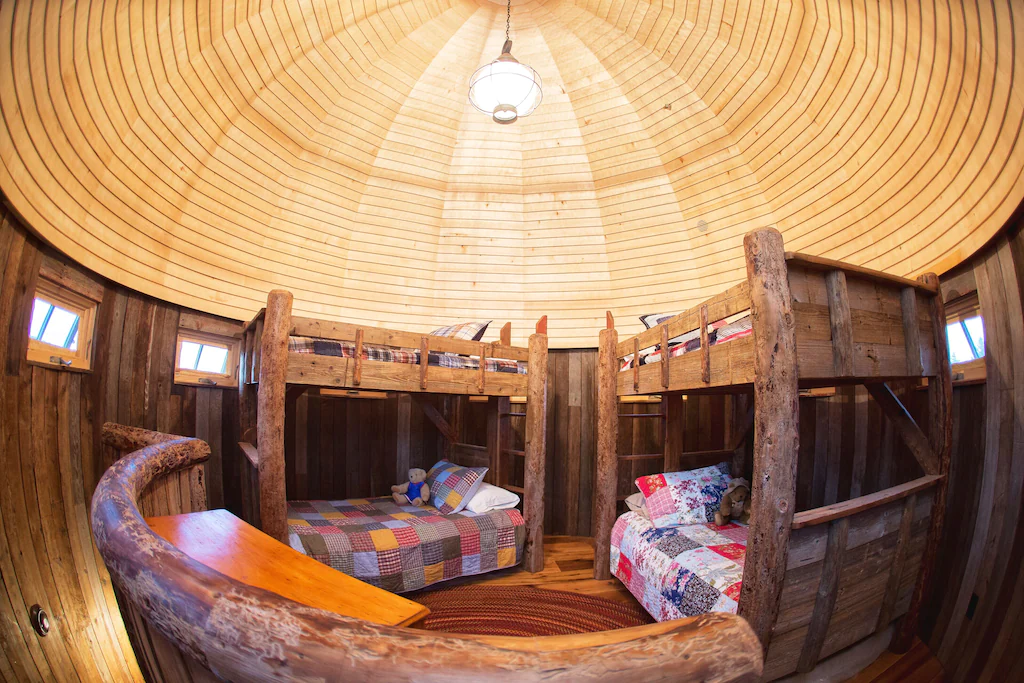 Timber Frame Farm and Silo Silo Bunkroom