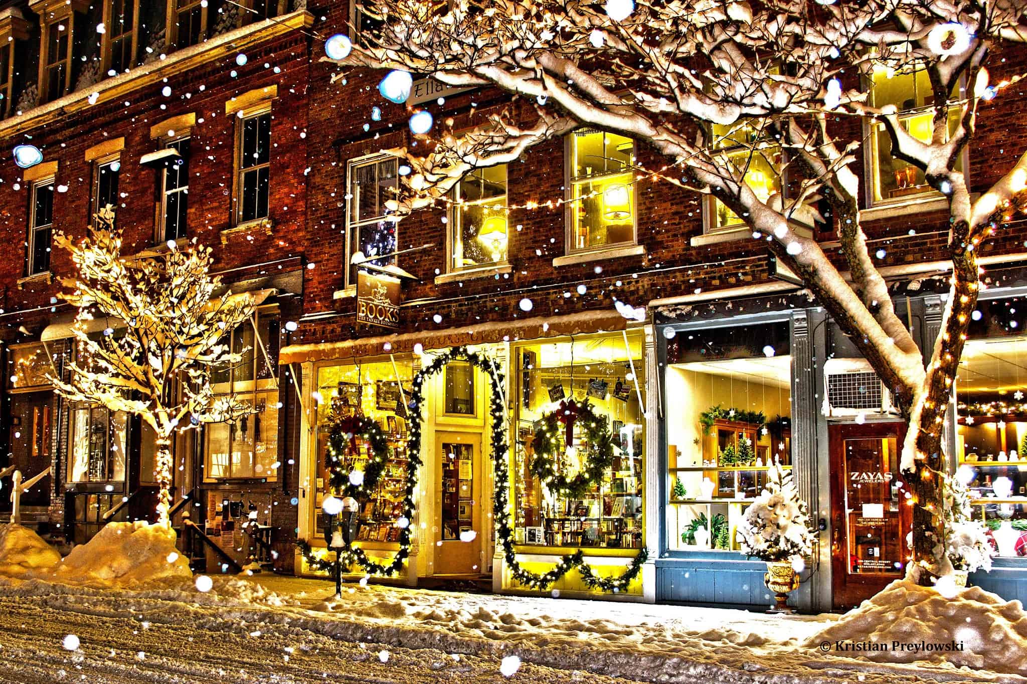 Yankee Bookshop Exterior Snowstorm