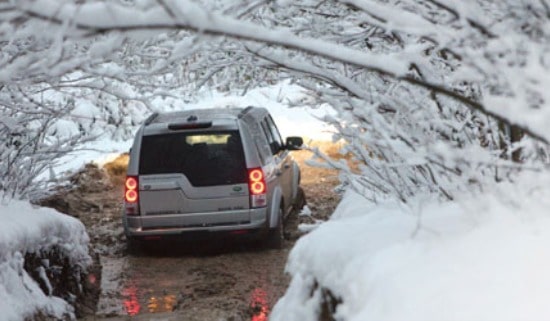 Land Rover Experience - Driving thru Snow Covered Trees