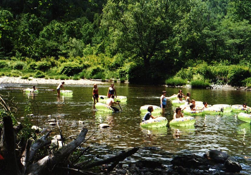 Vermont River Tubing Company - Guests floating on Green Tubes