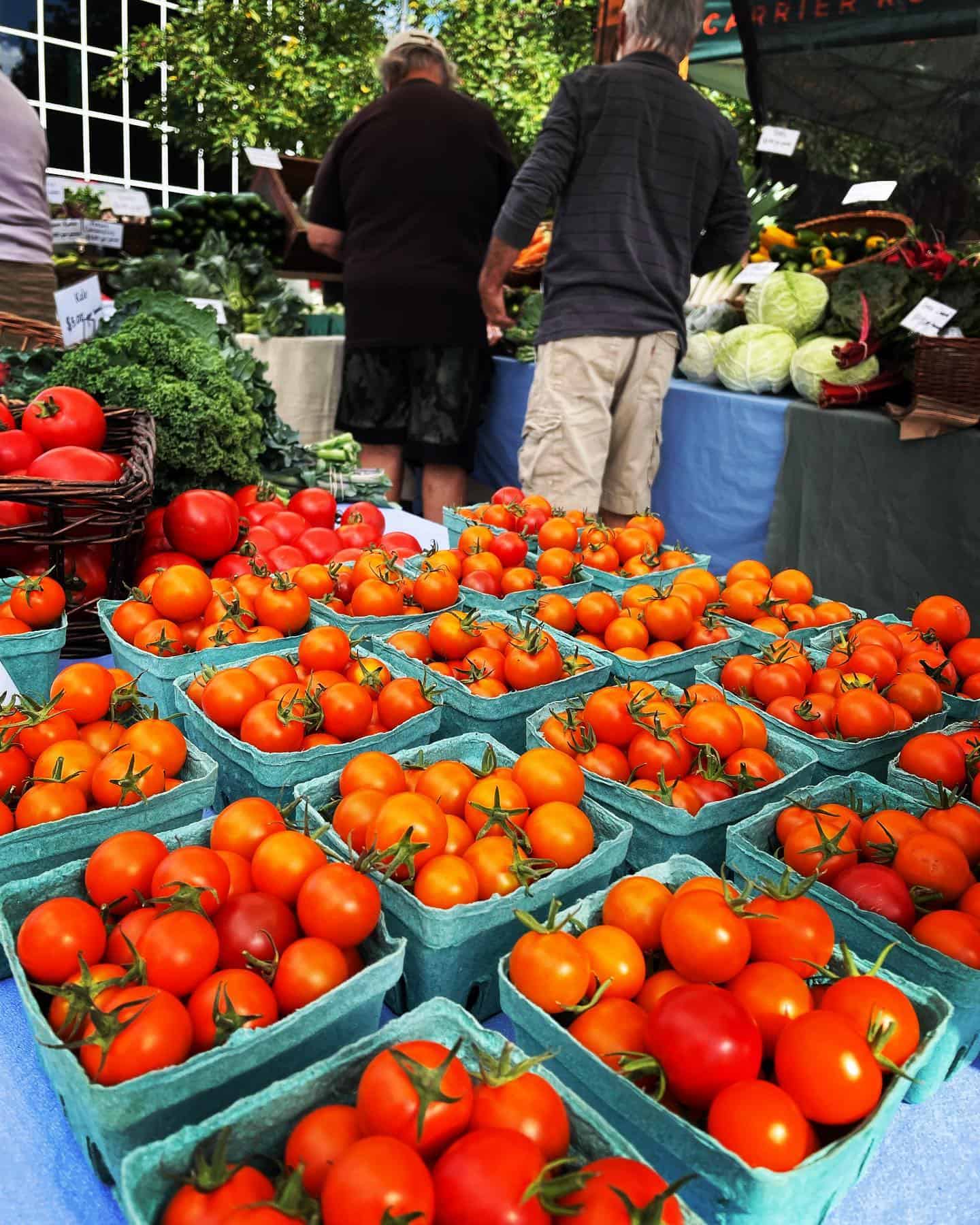 Capital City Farmers Market Cherry Tomato Display