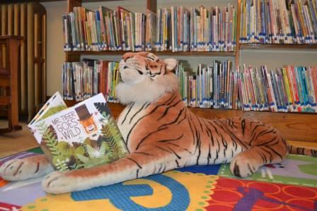 St Johnsbury Athenaeum - Childrens Section - Tiger Reading