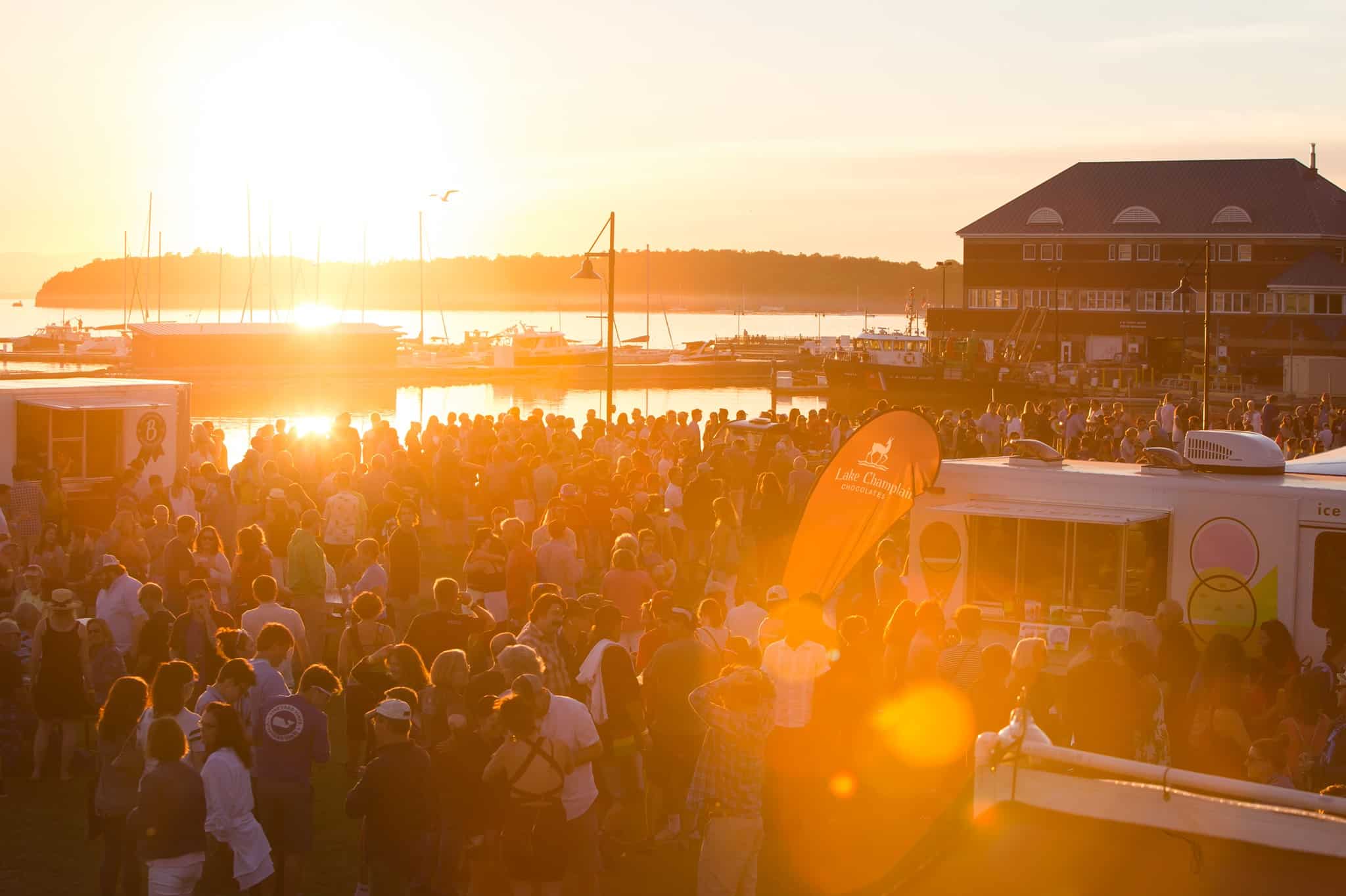 Burlington Discover Jazz Festival - Waterfront Crowd at Sunset