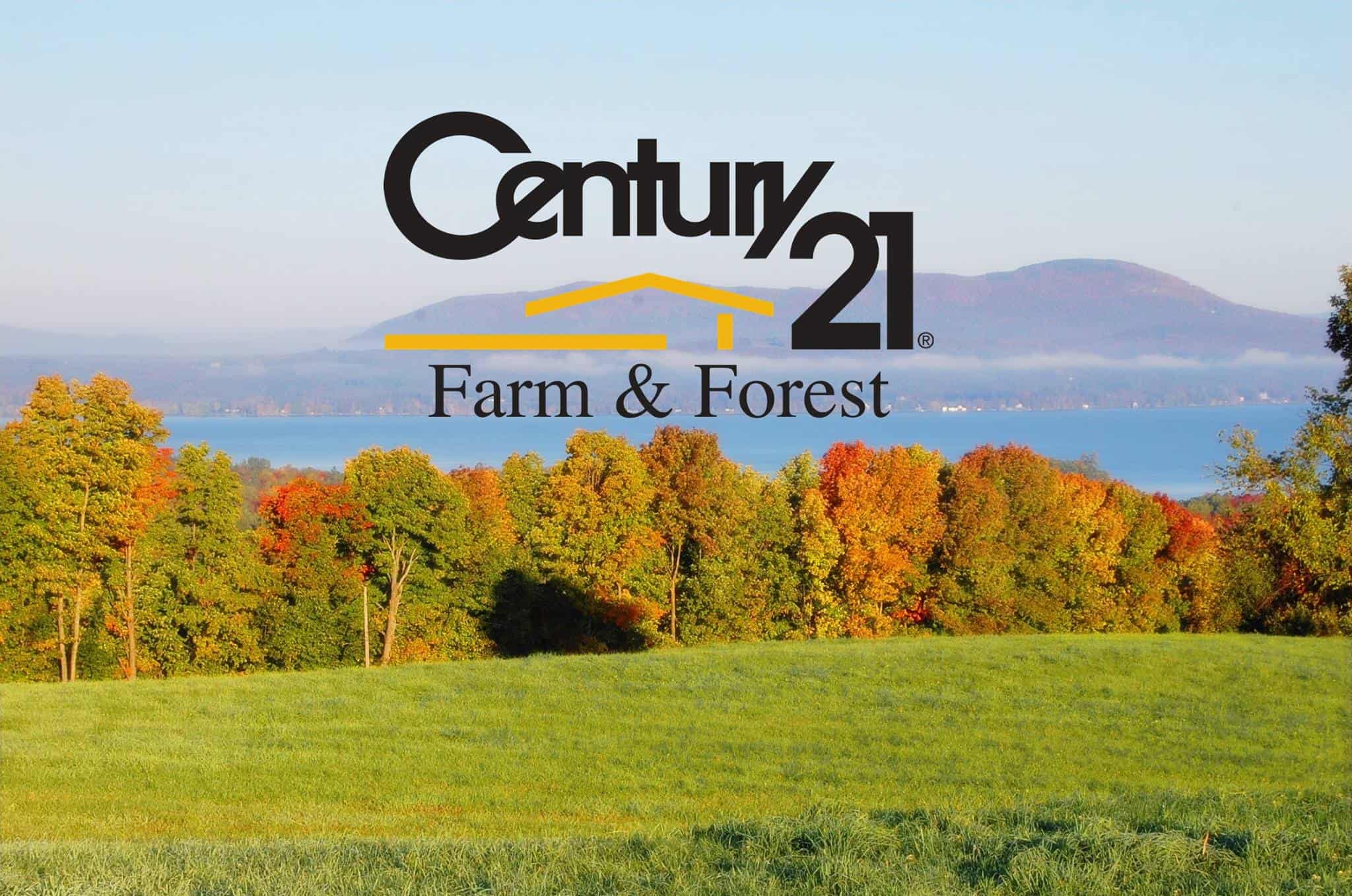 Century 21 Farm & Forest Realty - Fall Lake & Mountains with Logo