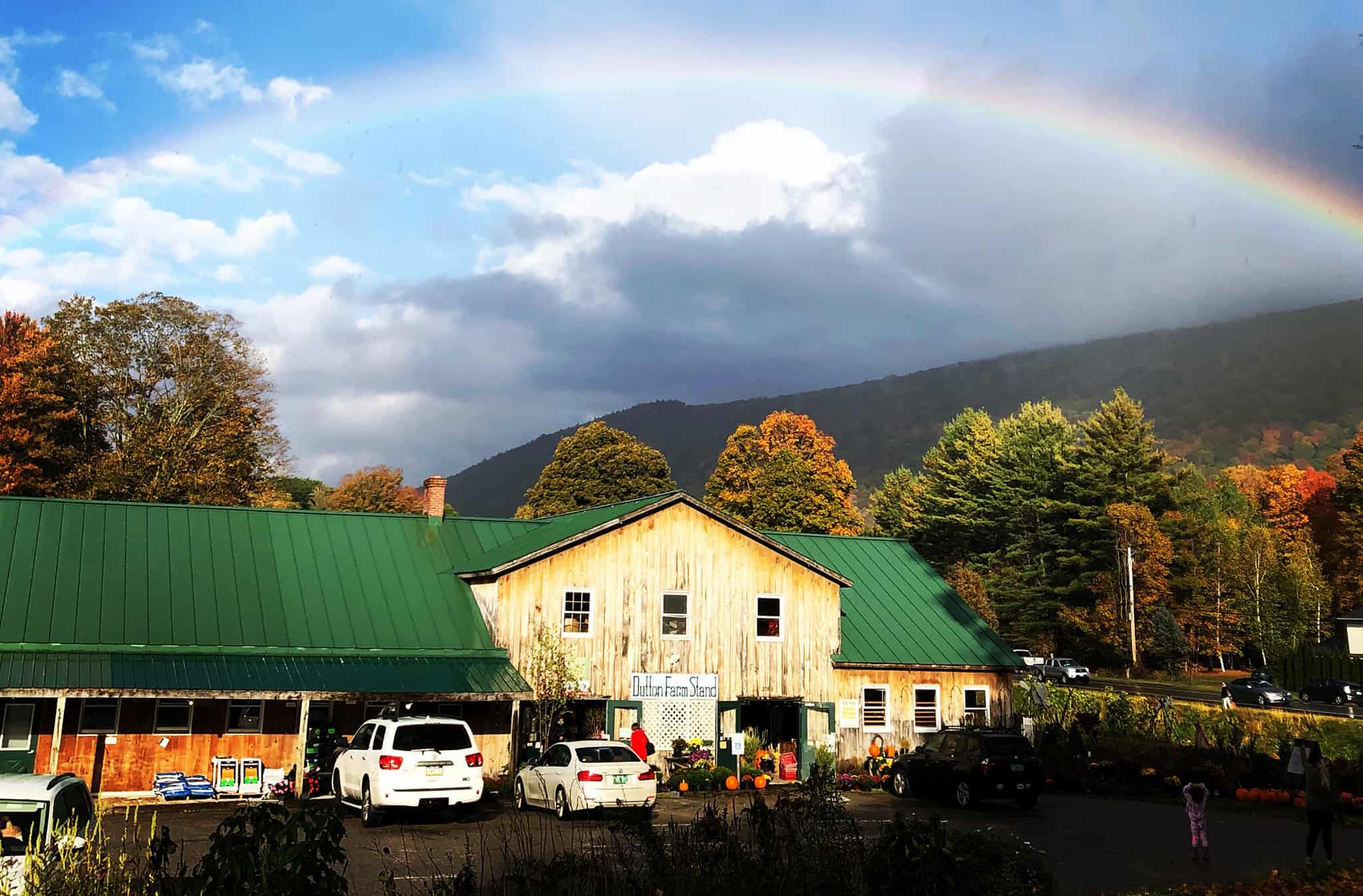 Dutton Berry Farm - Manchester Store with Rainbow - Cropped