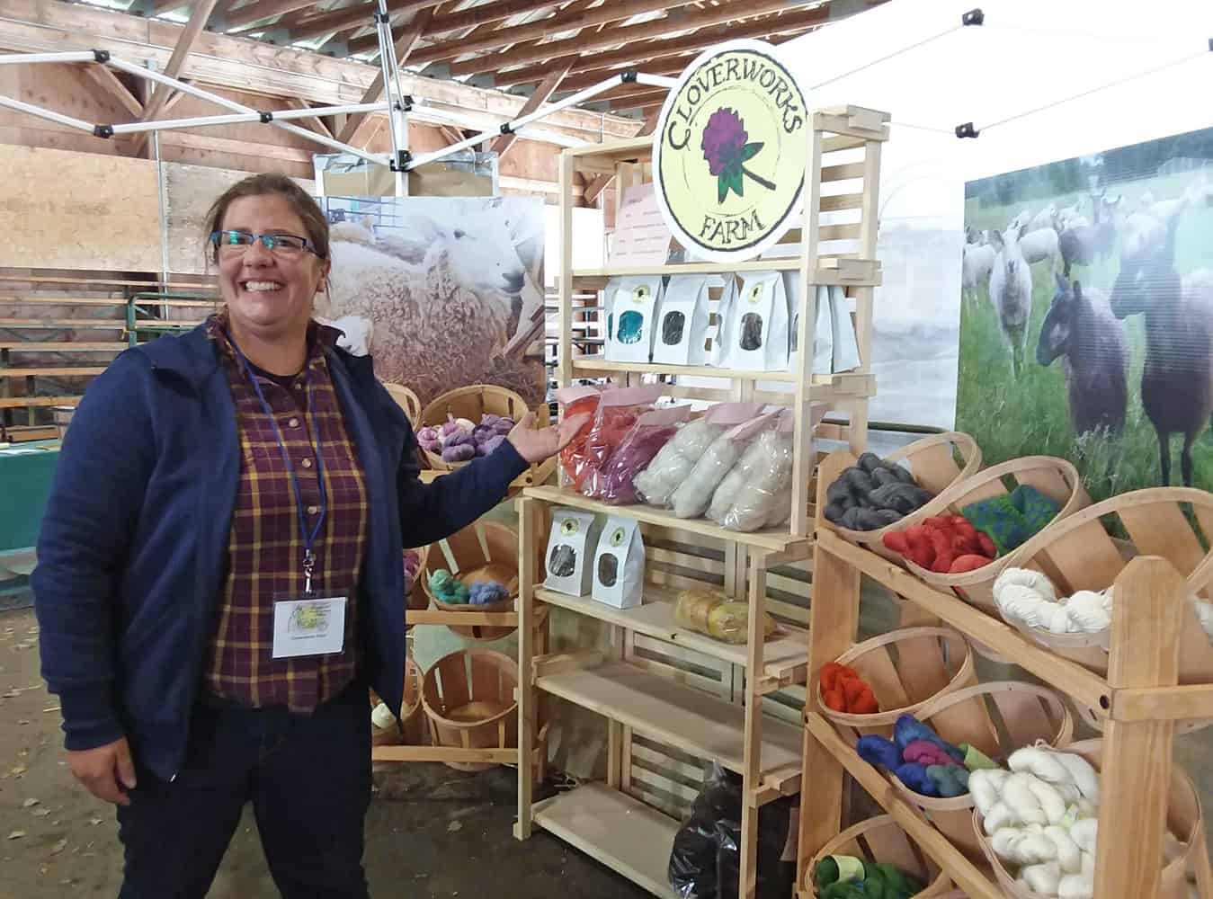 Sheep and Wool Festival Vendor with Yarn and Fabrics