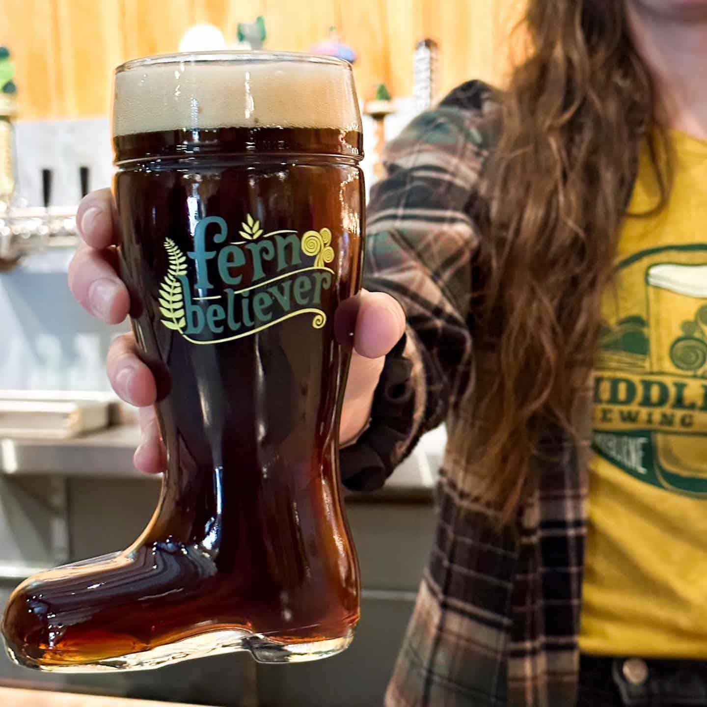 Fiddlehead Brewing Company - Fern Believer Glass Boot