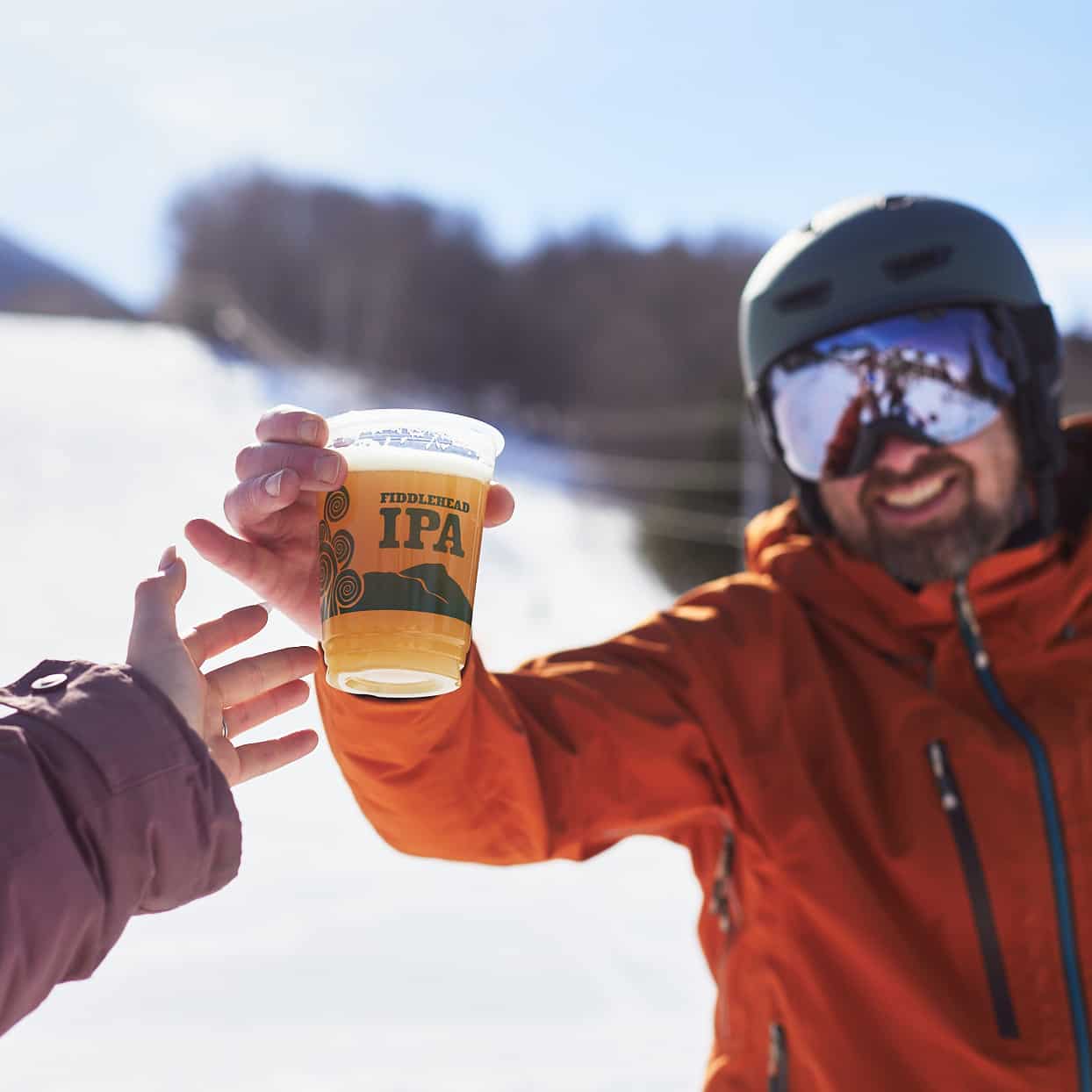 Fiddlehead Brewing Company - Skier with Cup of IPA
