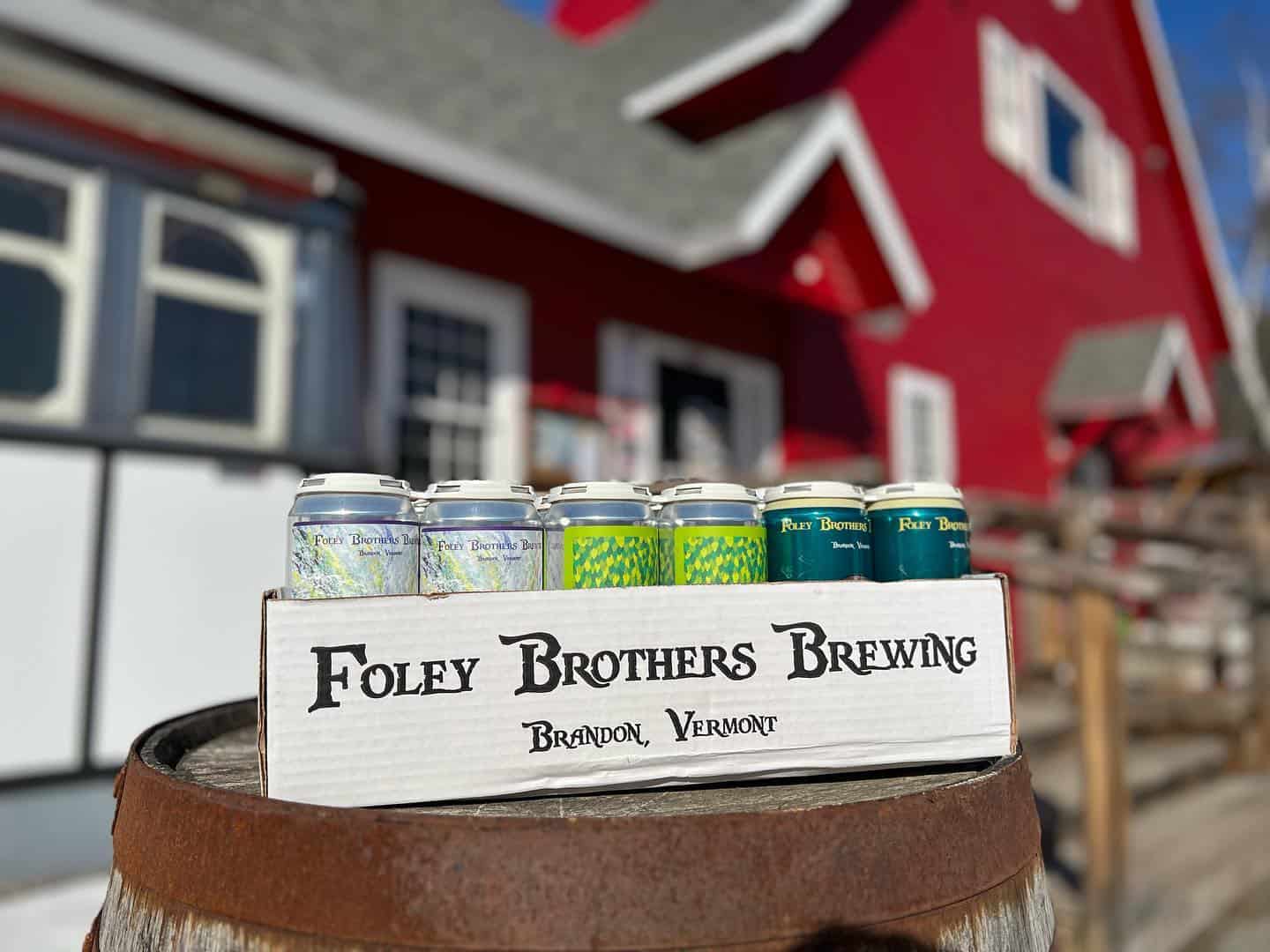 Foley Brothers Brewing - Box of Cans Outside