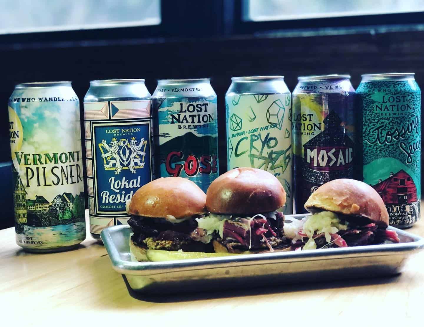 Lost Nation Brewing - Sliders and Cans
